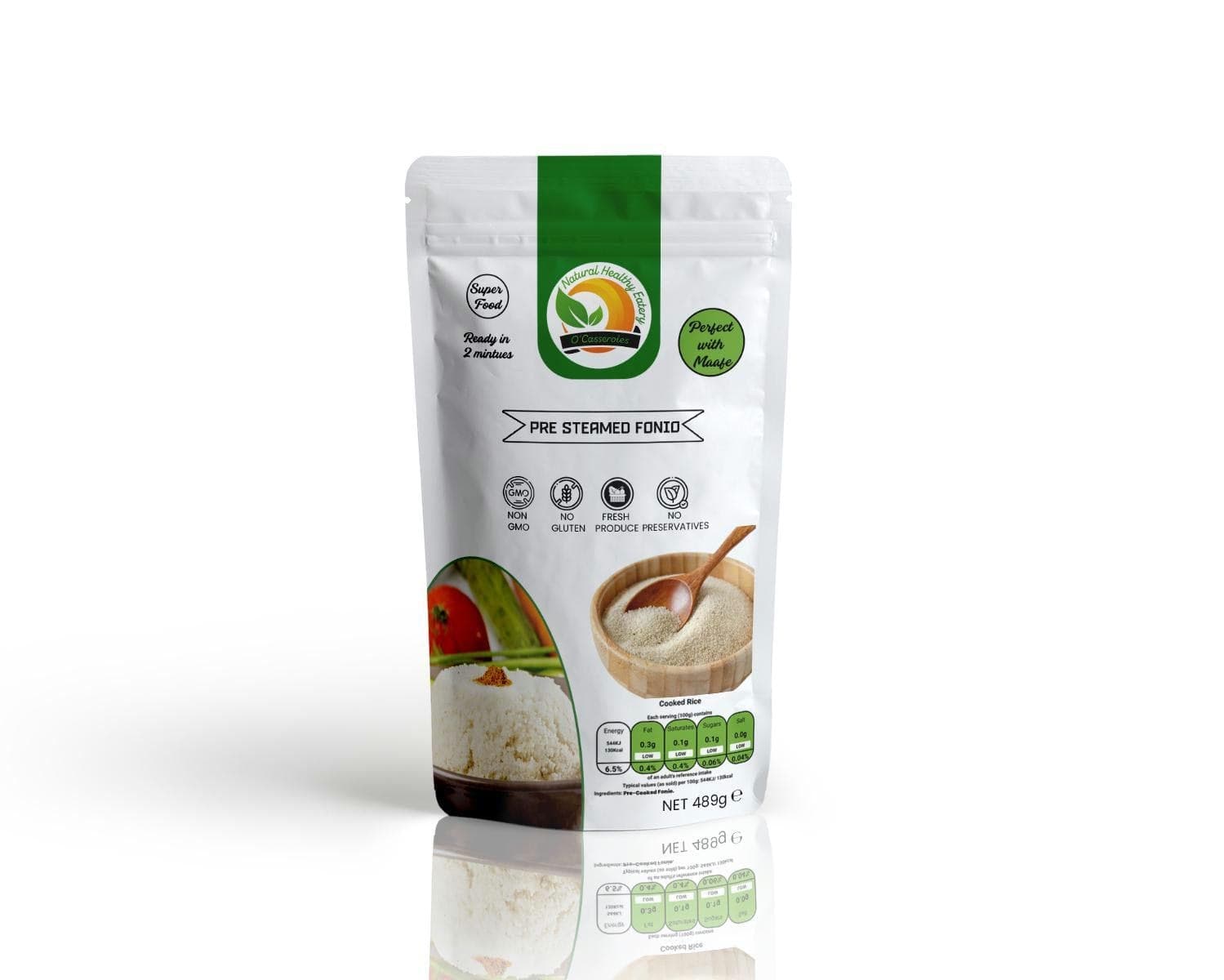 Packet of precooked Fonio, net 450g